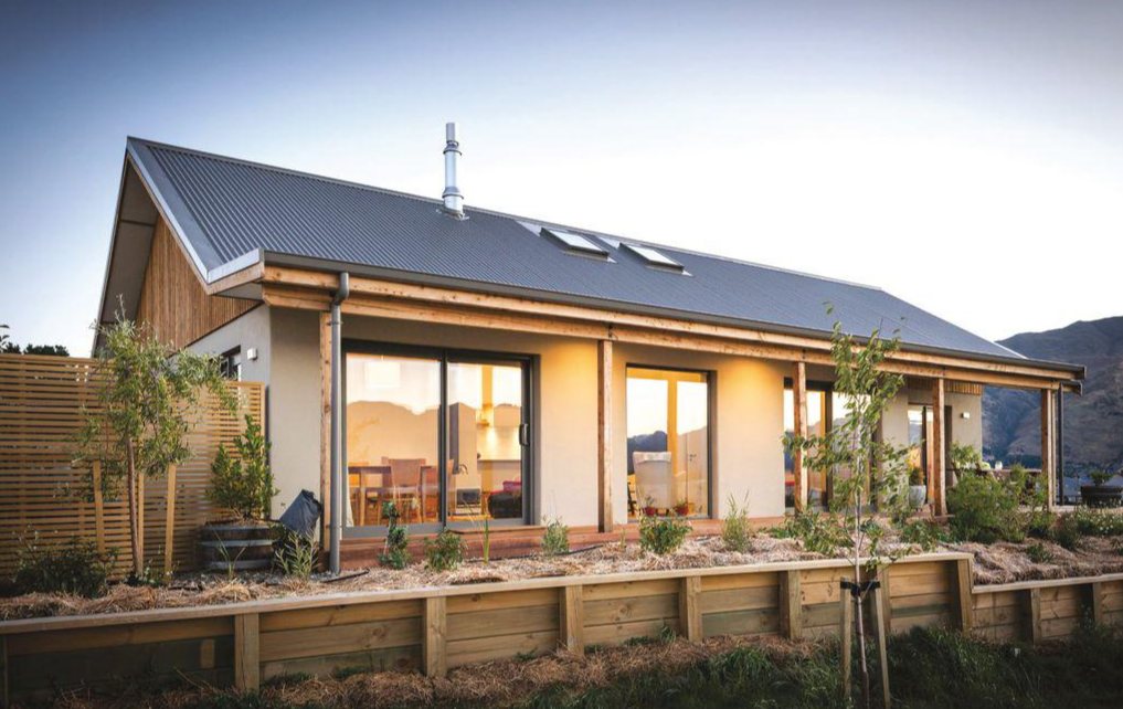 Modern home built with hemp construction materials
